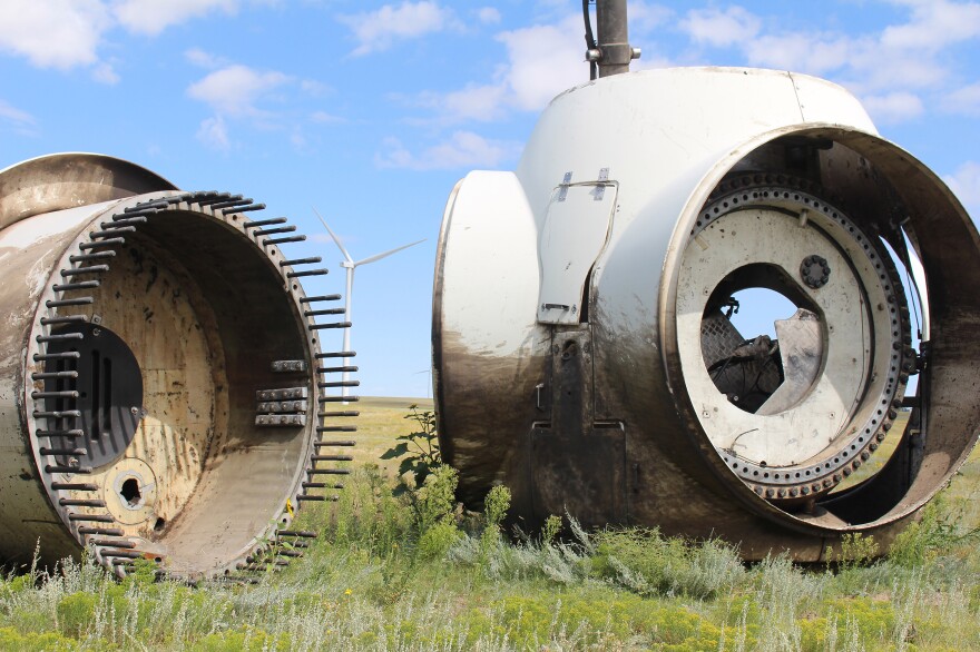 These old wind turbine hubs will be scrapped.