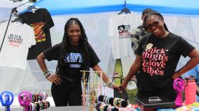 Vendors selling jewelry at the Quad Cities Juneteenth celebration held at LeClaire Park on June 15. There were over 60 vendors at the community celebration.