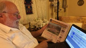 The WHRO Voice volunteer John Major reads Tidewater Hispanic News.