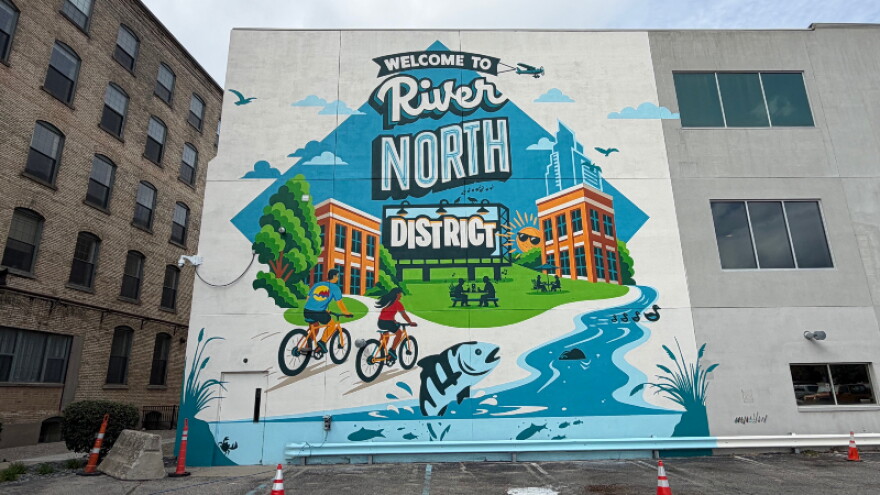 The River North District mural.