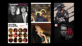 Six of the album covers for tracks included in this month's Instant Replay