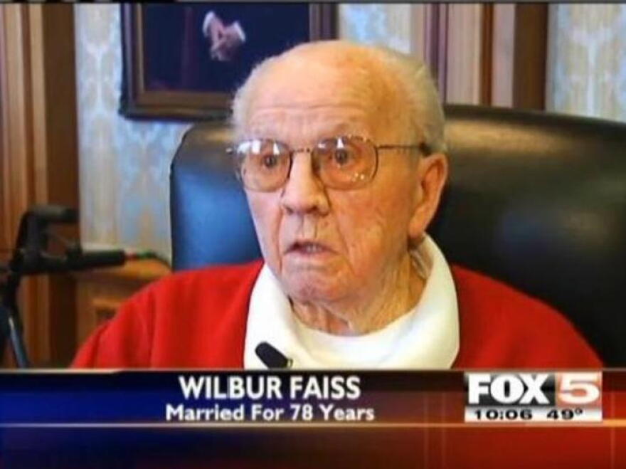Wilbur Faiss, who's been married more than 78 years. 