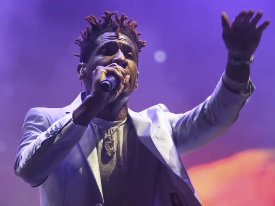 Jon Batiste performs at the Austin City Limits Music Festival Oct. 10, 2021. The musician is nominated for 11 Grammy Awards.