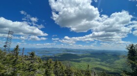 Summit of Big Moose Mountain overlooking Moosehead Lake.