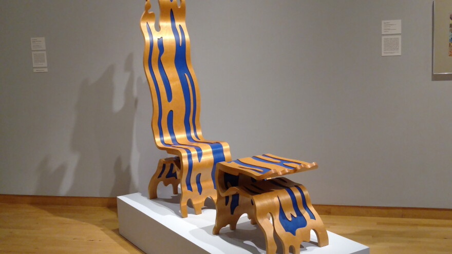 Roy Lichtenstein's "Brushstroke Chair and Ottoman" is one of about 50 pieces on display at the USF Contemporary Art Museum's summer exhibition, "Restricted."