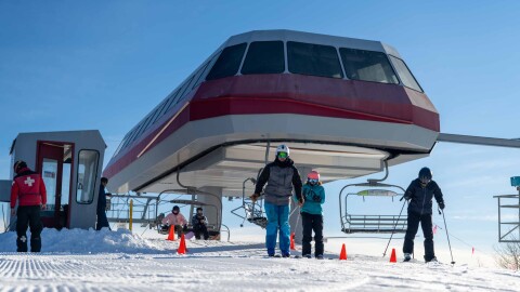 Opening day at Canyons Village, November 28, 2021.
