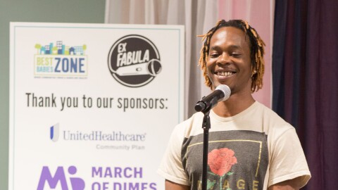 LaRoyce Patterson at the Best Babies ZoneStorySlamin 2019.