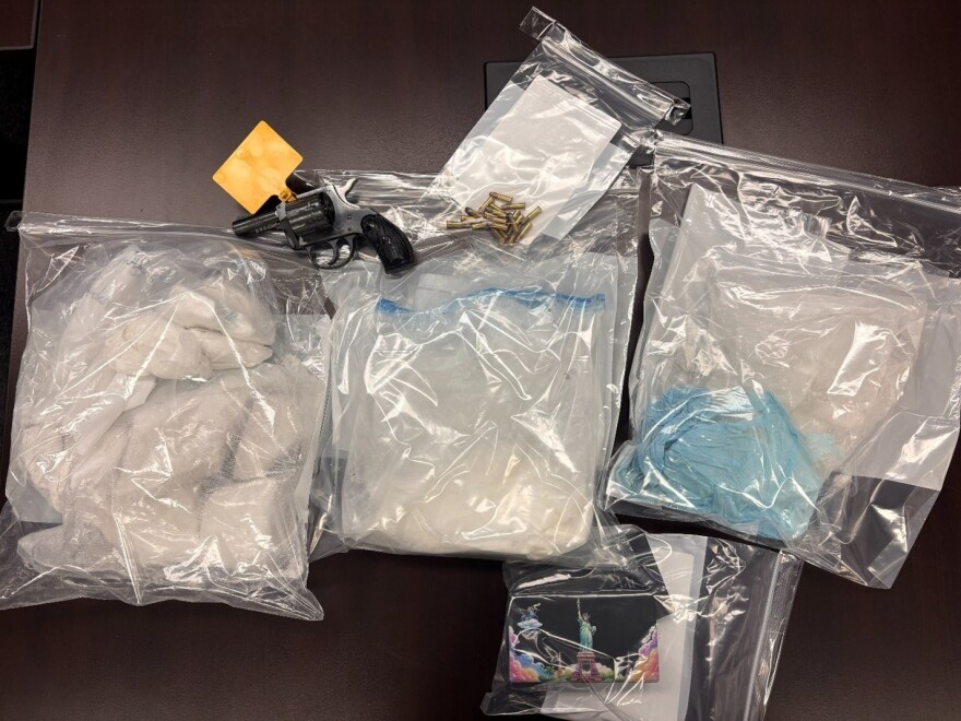 Drugs and a handgun confiscated by Evansville Police, May 20, 2026