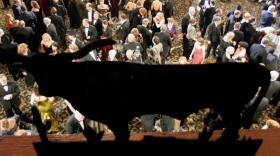 Guests arrive for the Black Tie and Boots Inaugural Ball in Washington back in 2005 to celebrate President Bush's second term.