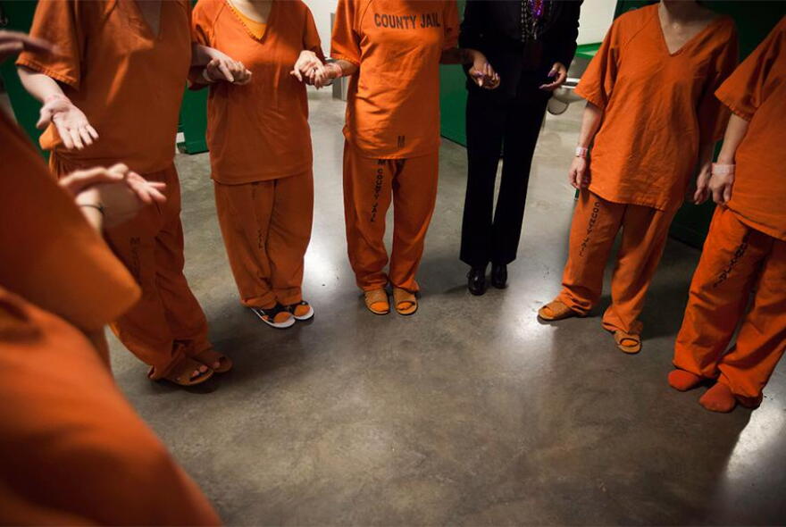 Inmates at the Harris County Jail in Houston.