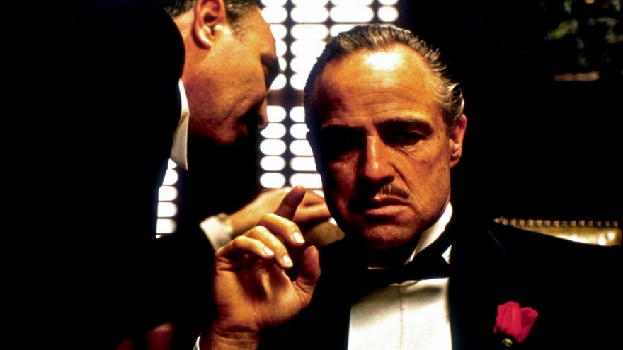 The Godfather, Don Vito Corleone, portrayed by Marlon Brando.