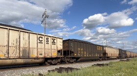 A coal train rolls north through Richmond, Kentucky, on May 14, 2026.