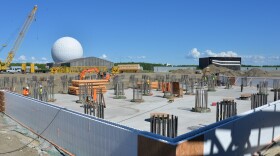 Construction is underway at Clear Air Force Station on a $347 million Long Range Discrimination Radar complex. 2018 photo by John Budnik, U.S. Army.