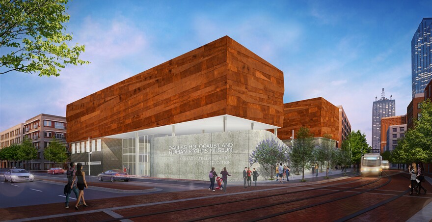 An artists' rendering of the exterior of the museum after it opens in September 2019.