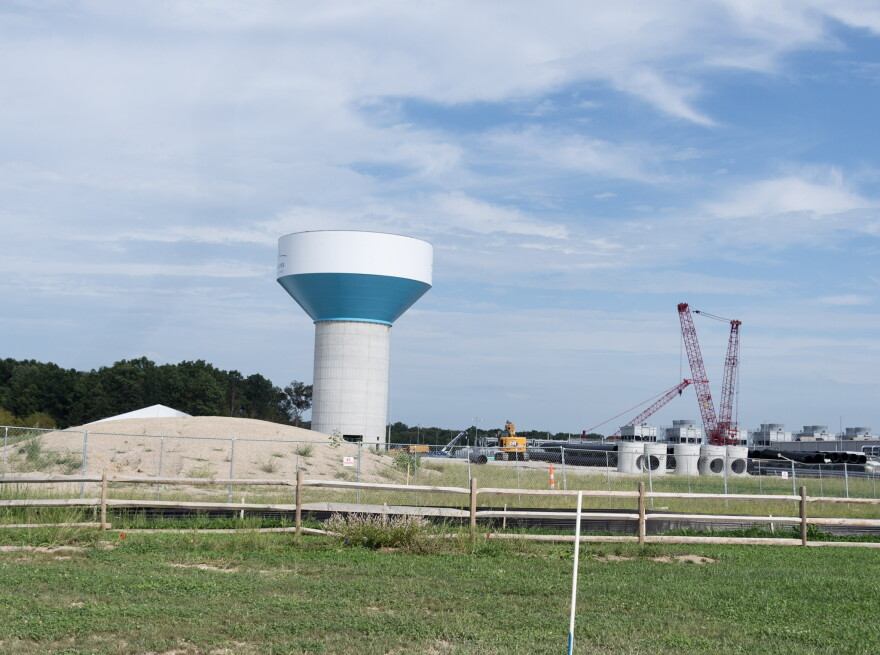 A brand-new City of Fort Wayne water tower went up next to the Google data center on the city's southeast side. Water usage is a concern around data center development.