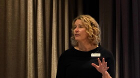 Park City Chamber of Commerce and Visitors Bureau President and CEO Jennifer Wesselhof speaks at the chamber's annual meeting Sept. 3, 2026.