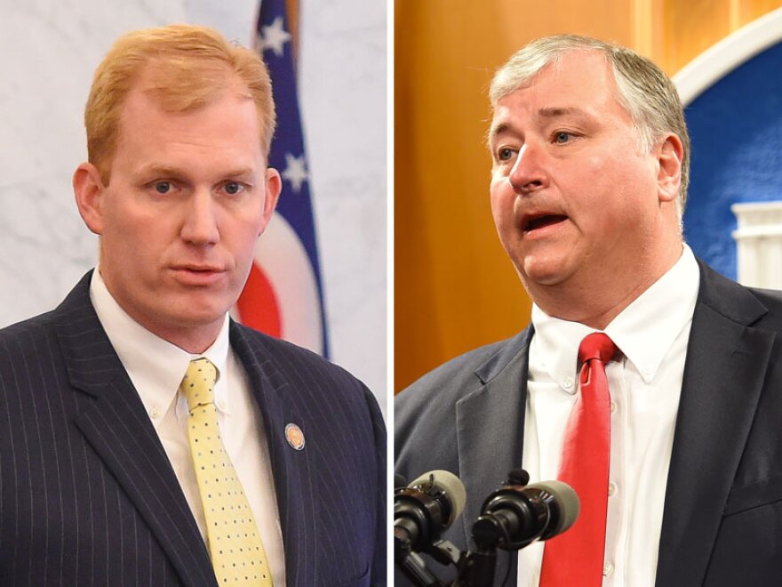 Ohio House Speaker Ryan Smith (R-Bidwell, left) and Rep. Larry Householder (R-Glenford) are set for a second battle to be the next speaker of the Ohio House.