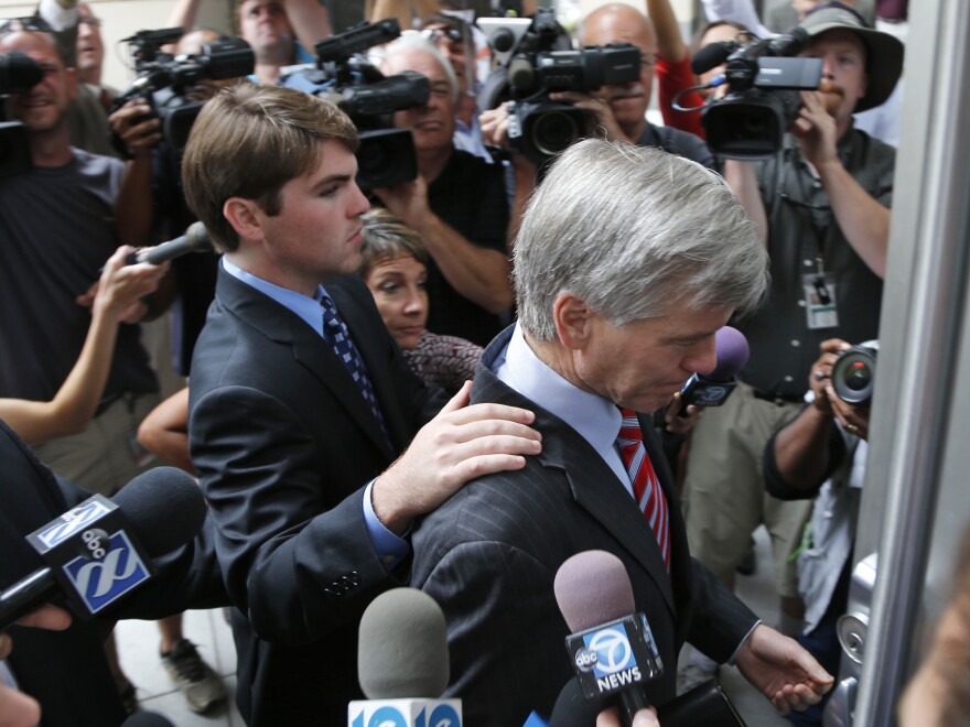 Former Virginia Gov. Bob McDonnell with his son Bobby in Richmond, Va.