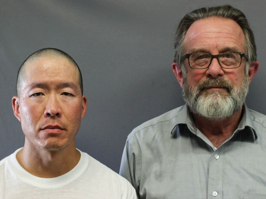 In a recent StoryCorps piece, Greg Gibson (right) speaks with Wayne Lo (left) who was convicted in the 1992 killing of Gibson's son and one other person.