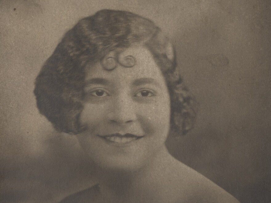 A photograph of Mollie Virgil Lewis (Mollie Moon), circa 1926.