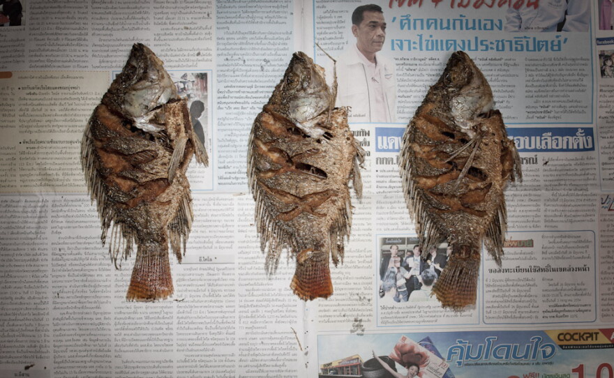 <strong>Thailand:</strong> 52.87 baht, or $1.74 U.S., of fried fish.