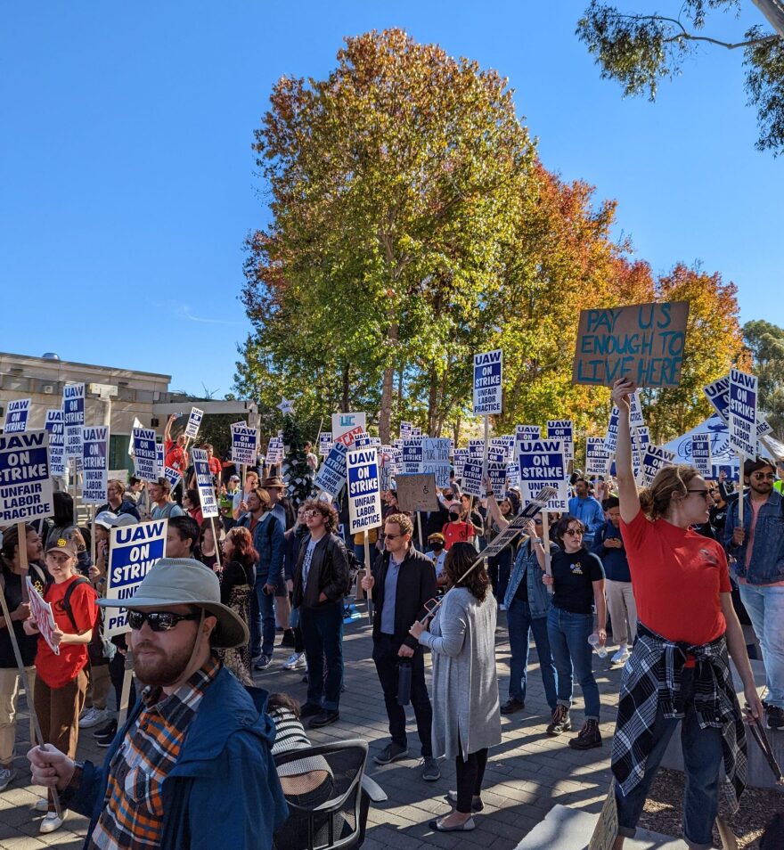 Academic employees at all ten UC campuses walked off the job on Monday as part of a statewide strike.