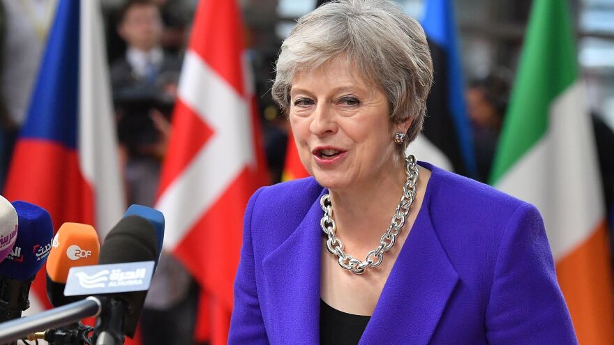 "There are issues remaining around the backstop," Britain's Prime Minister Theresa May told reporters on Thursday, referring to the debate over how to treat Ireland and Northern Ireland when the U.K. leaves the EU.