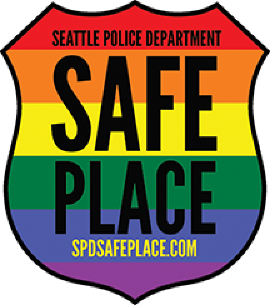 The Seattle Police Department's "Safe Place" decal.