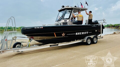 The new boat that will serve as the vessel for the Joint Vanderburgh-Evansville River Patrol, Arpil 17, 2026