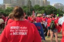 Michigan Medicine nurses rally in 2018 over contract impasse