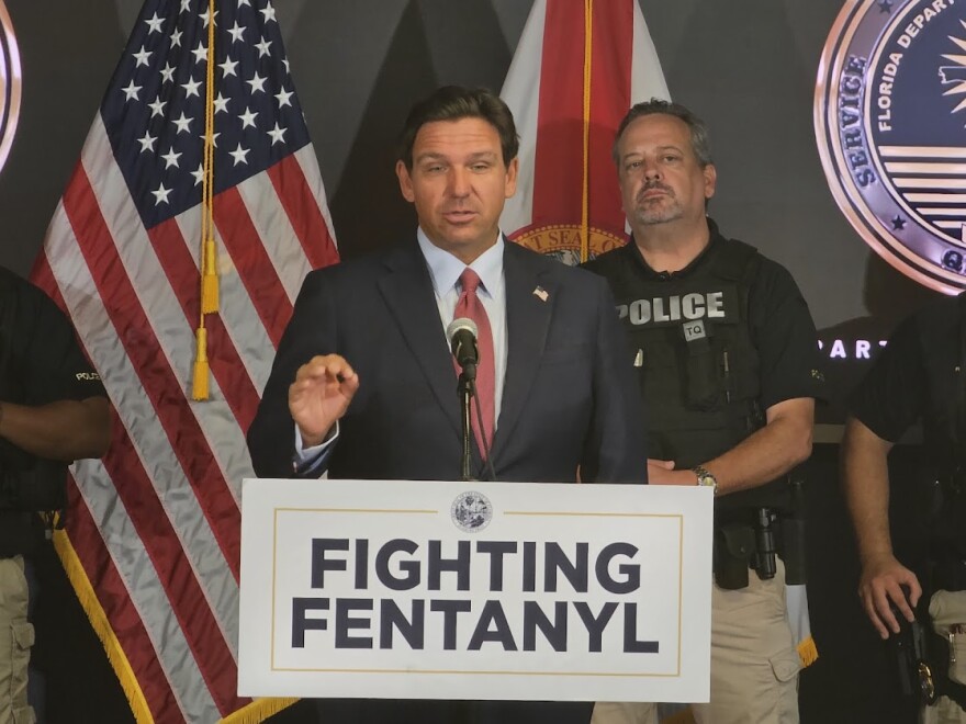Gov. Ron DeSantis held a press conference in Orlando, Tuesday morning, addressing the Florida Department of Law Enforcement's efforts in reducing crime surrounding fentanyl. During the conference, he addressed the recent arrests of the protesters on the crosswalk in front of the former Pulse nightclub.