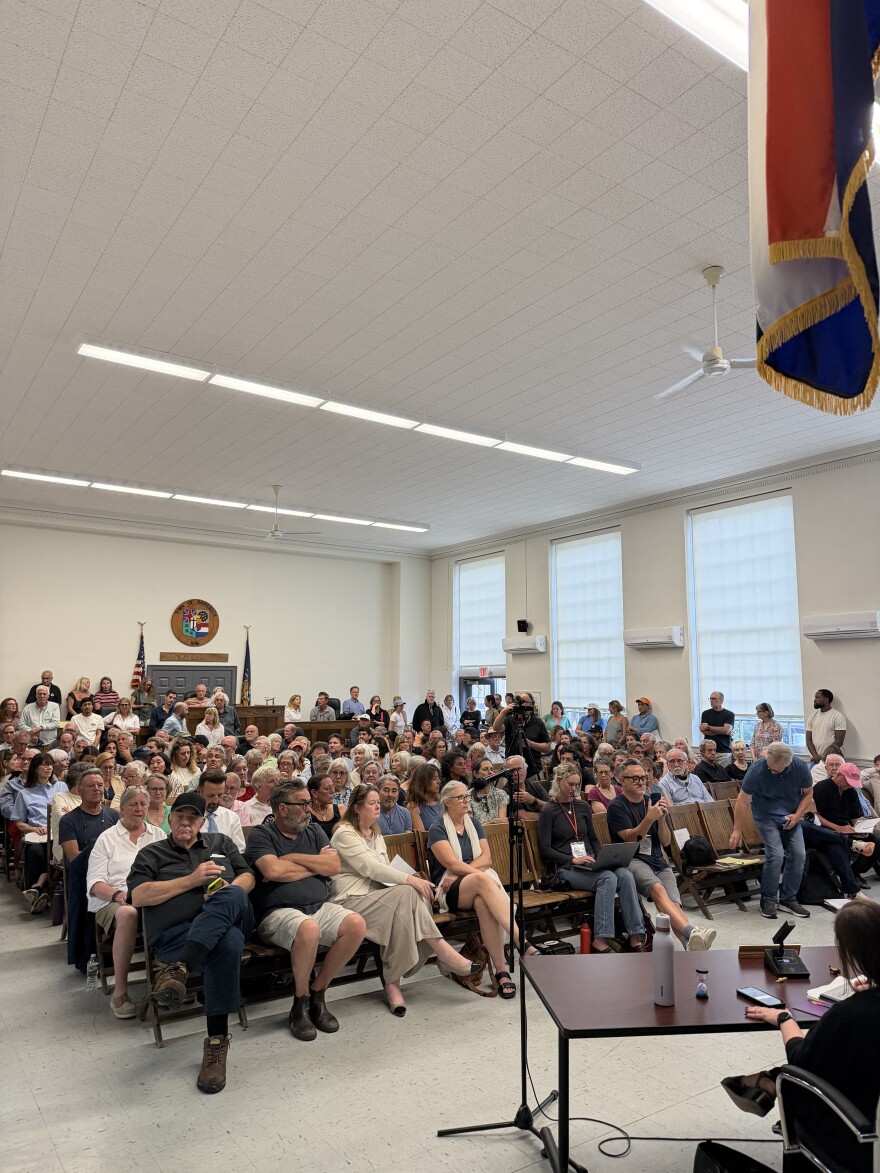 Residents filled Rhinebeck Town Hall for a meeting about the proposed hospitality moratorium