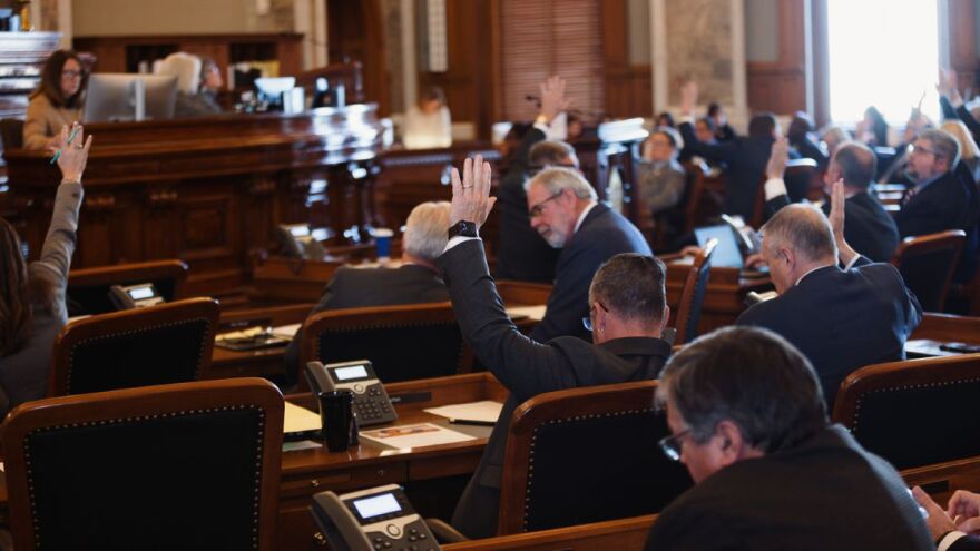Kansas Republicans and Democrats clashed over veto overrides.
