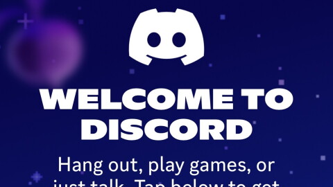 home page of Discord app