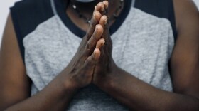 Patient Kay McField talks with Dr. Janice Bacon, a primary care physician at the Community Health Care Center at Tougaloo College. (Rogelio V. Solis/AP)
