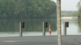 Construction is underway at Griffy Lake on Bloomington's north side.