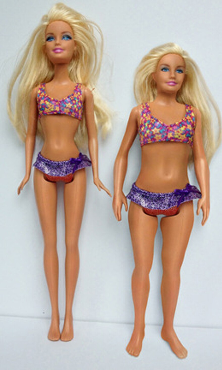 No comparison: While the shape of Mattel's Barbie was inspired by a German sex toy, Lamm's concept reflects the dimensions of actual young women in the United States.