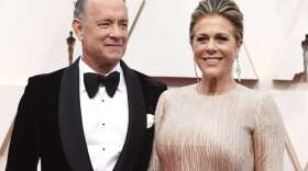 Tom Hanks and Rita Wilson at the Oscars in February. The couple, who are in Australia where Hanks is preparing for a film shoot, announced Thursday they have tested positive for coronavirus.Jordan Strauss/Jordan Strauss/Invision/AP