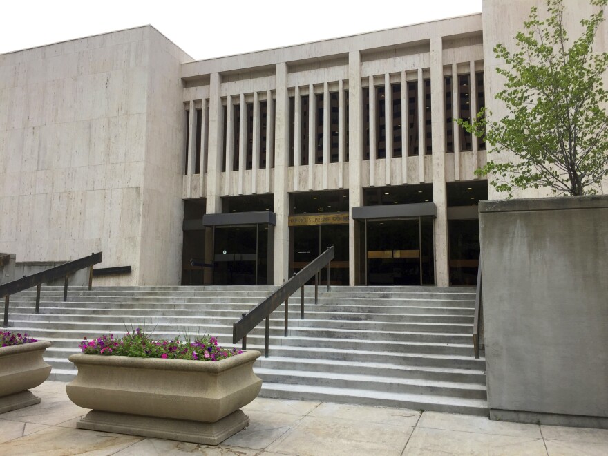 This June 8, 2017, photo shows the Idaho Supreme Court building in Boise, Idaho. A regional Planned Parenthood organization is suing Idaho over a new law that bans nearly all abortions by allowing potential family members of the embryo to sue abortion providers. Planned Parenthood Great Northwest, Hawaii, Alaska, Indiana, Kentucky operates health centers across six states. It filed the lawsuit with the Idaho Supreme Court on Wednesday, March 30, 2022.