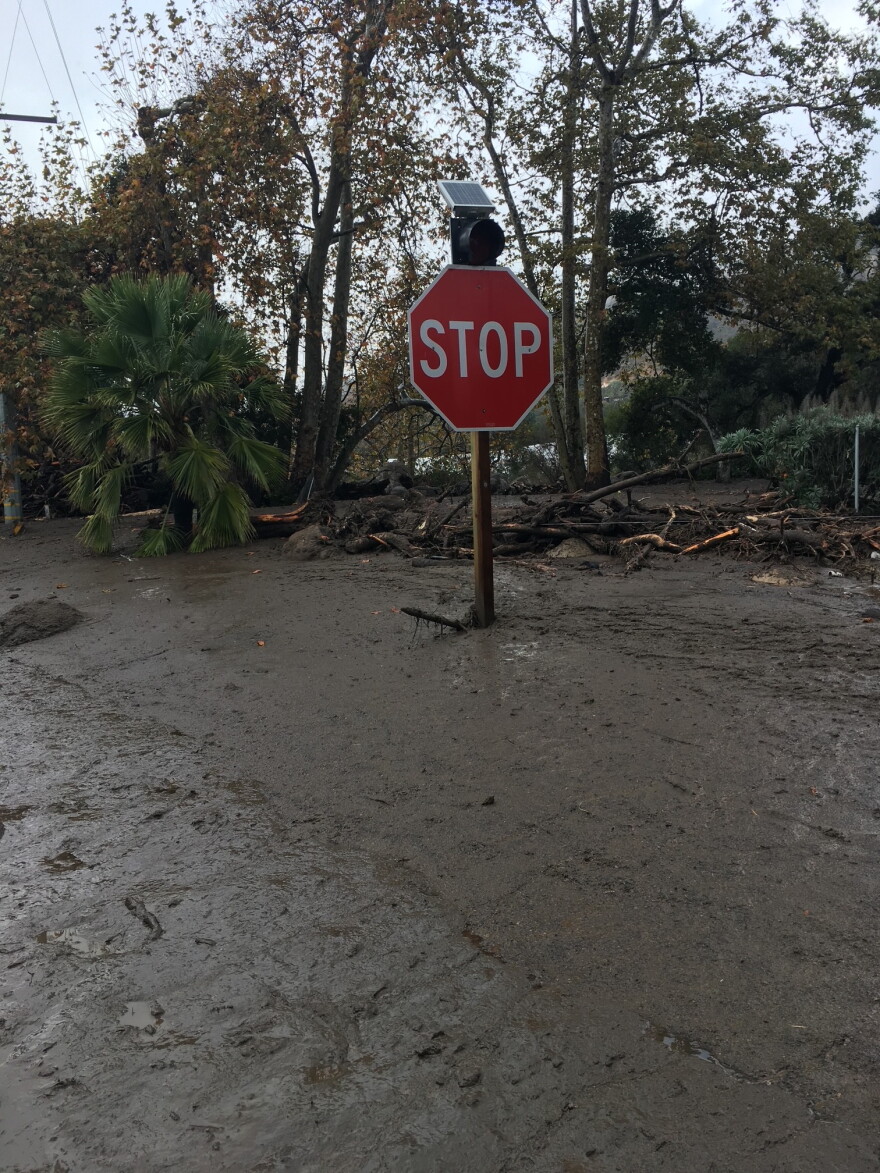 Flooding during the January, 2018 Montecito debris flow.