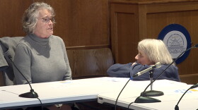 Bloomington City Council Vice President Dorothy Granger and Monroe County Board of Commissioners President Julie Thomas speak before Thursday's city-county joint session