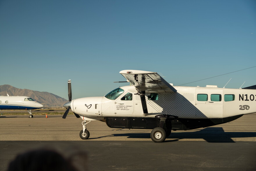 The automated aircraft landed at Salt Lake City International Airport Sept. 30 on its journey back to California.