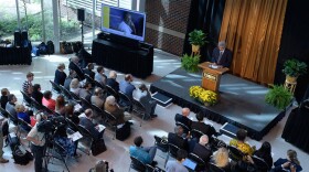 The announcement of the global health initiative was made at Purdue University.
