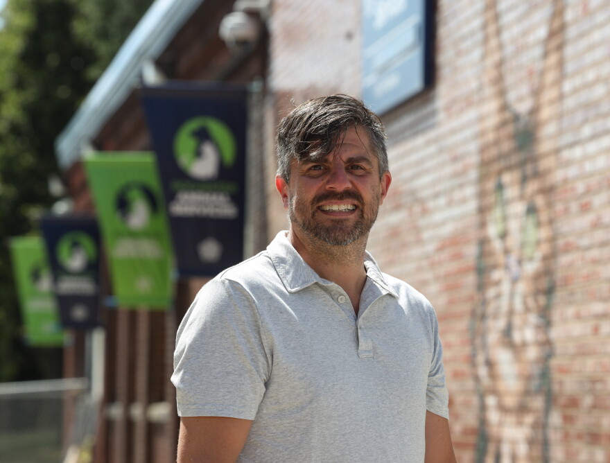 Bruce Ingersoll, Rochester Animal Services' new veterinarian outside the Verona Street building Thursday, August 27th, 2026.