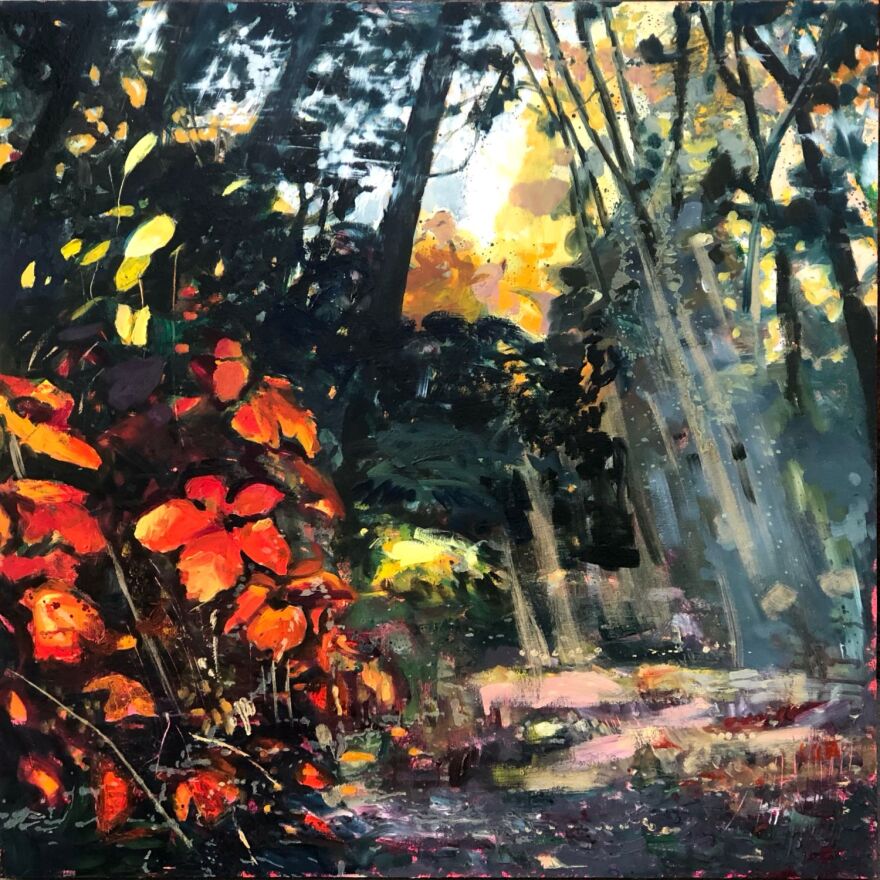 "Sunny Brambles" by Basia Krol is one of the works in the exhibit.