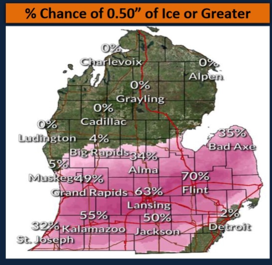 Michigan weather map