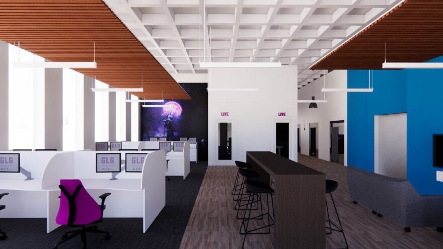 Rendering of the new video gaming facility opening in April at Innovation Square in Rochester