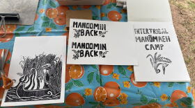 from block printing to language classes, workshops and demonstrations were meant to give participants a way to enter the world of manoomin.