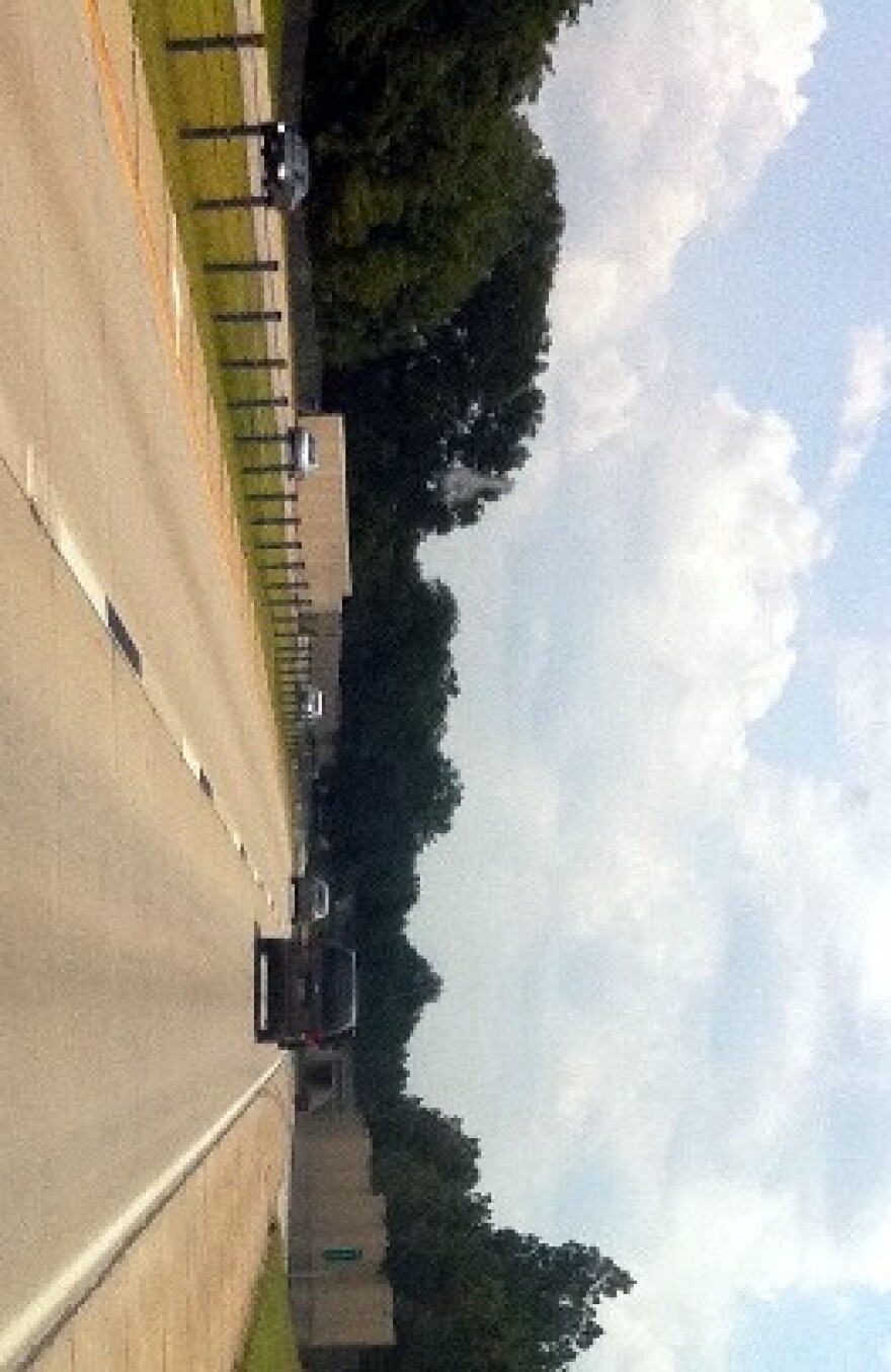 The Creek Turnpike, looking east from Yale.