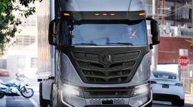 A Nikola Tre battery-electric vehicle.